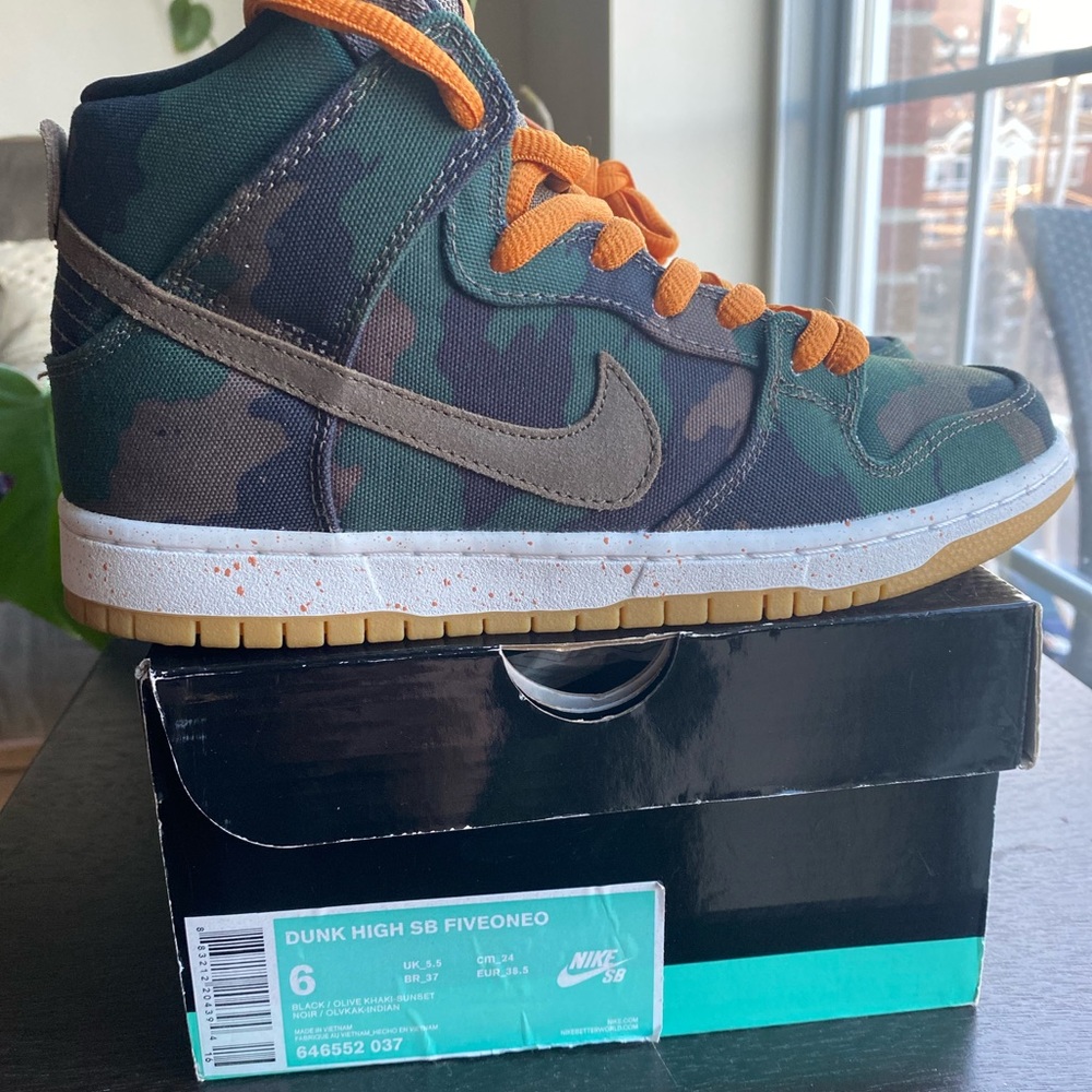 Nike Dunk SB High FiveOneO Camo